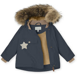 MINI A TURE Wang Fleece Fur Vinterjacka Blue Nights