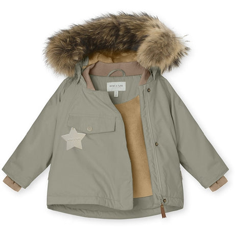 MINI A TURE Wang Fleece Fur Vinterjacka Vert