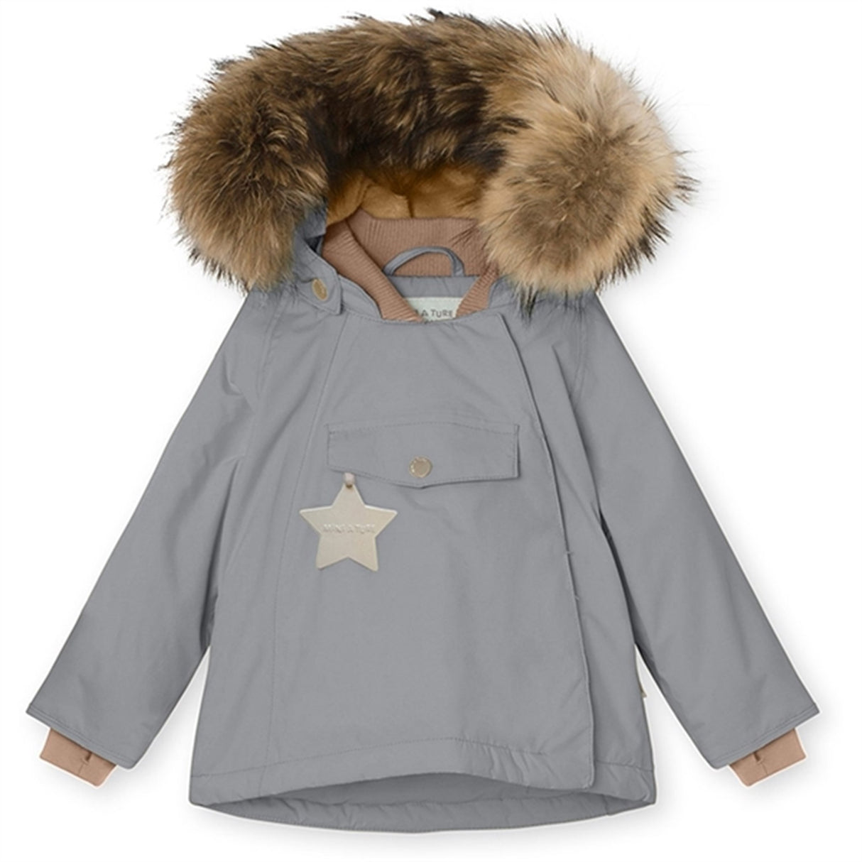 MINI A TURE Wang Fleece Fur Vinterjacka Monument Blue