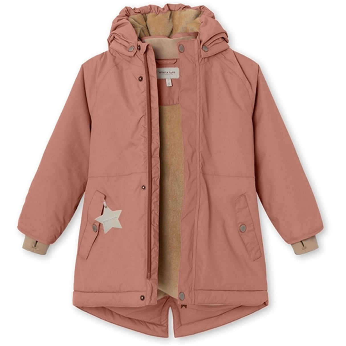 MINI A TURE Vikana Fleece Vinterjacka Wood Rose 3