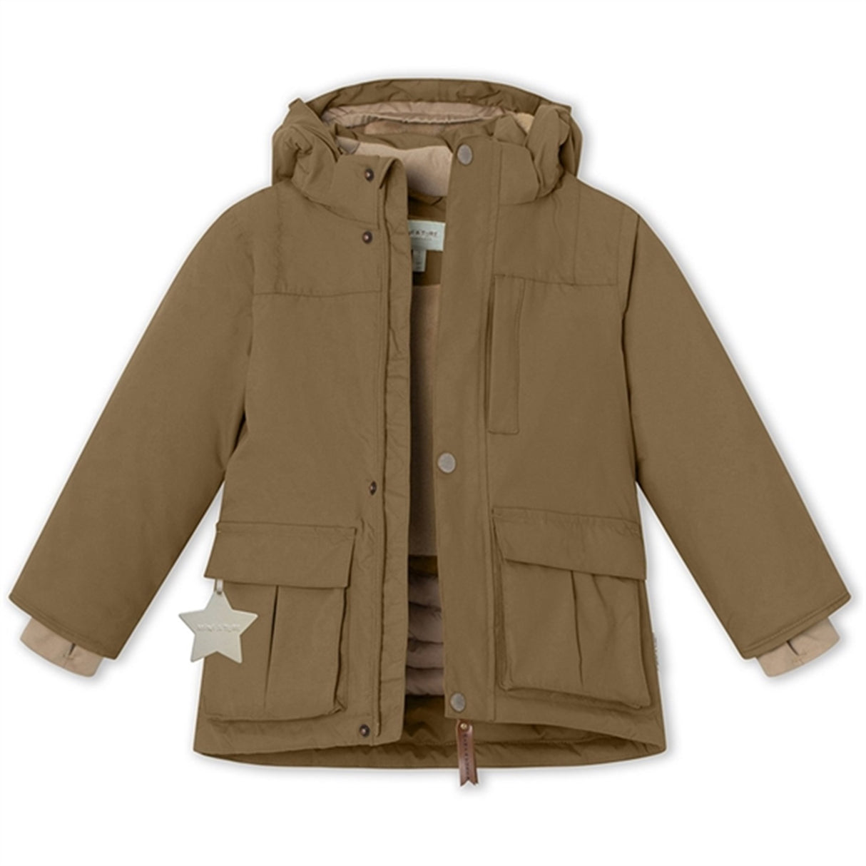 MINI A TURE Kastorio Fleece Vinterjacka Wood