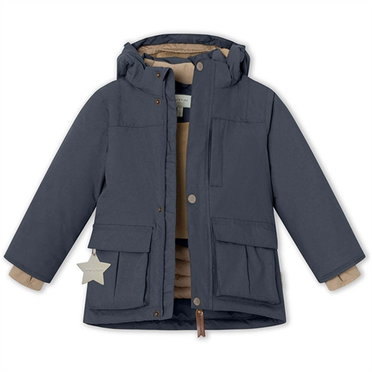 MINI A TURE Kastorio Fleece Vinterjacka Blue Nights 3