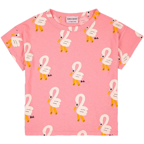 Bobo Choses Pink Pelican All Över T-Shirt
