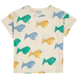 Bobo Choses White Multicolor Fish All Över T-Shirt