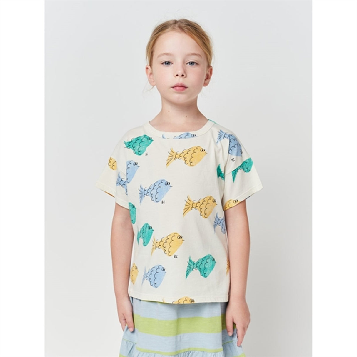 Bobo Choses White Multicolor Fish All Över T-Shirt 8