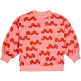 Bobo Choses Pink Waves All Över Terry Sweatshirt