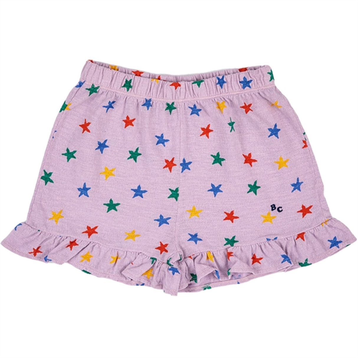 Bobo Choses Lavender Multicolor Stars All Över Frill Shorts