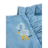Bobo Choses Light Blue Pelican Denim Frill Klänning 2