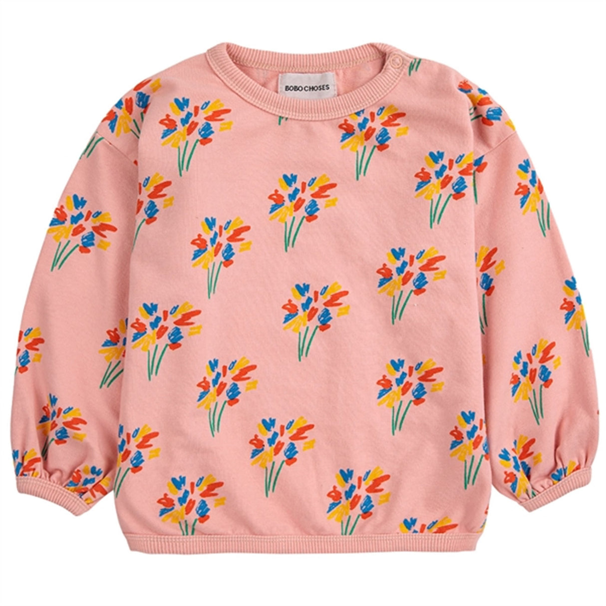 Bobo Choses Bebis Fireworks All Över Sweatshirt Round Neck Pink