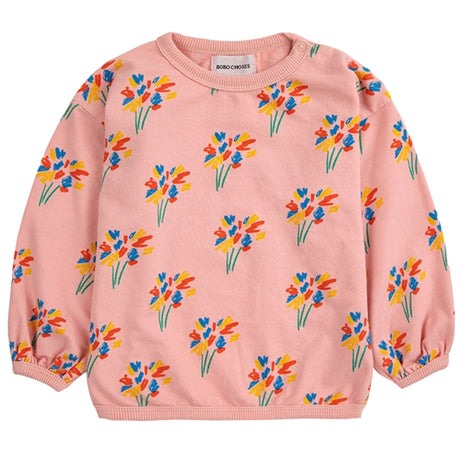 Bobo Choses Bebis Fireworks All Över Sweatshirt Round Neck Pink