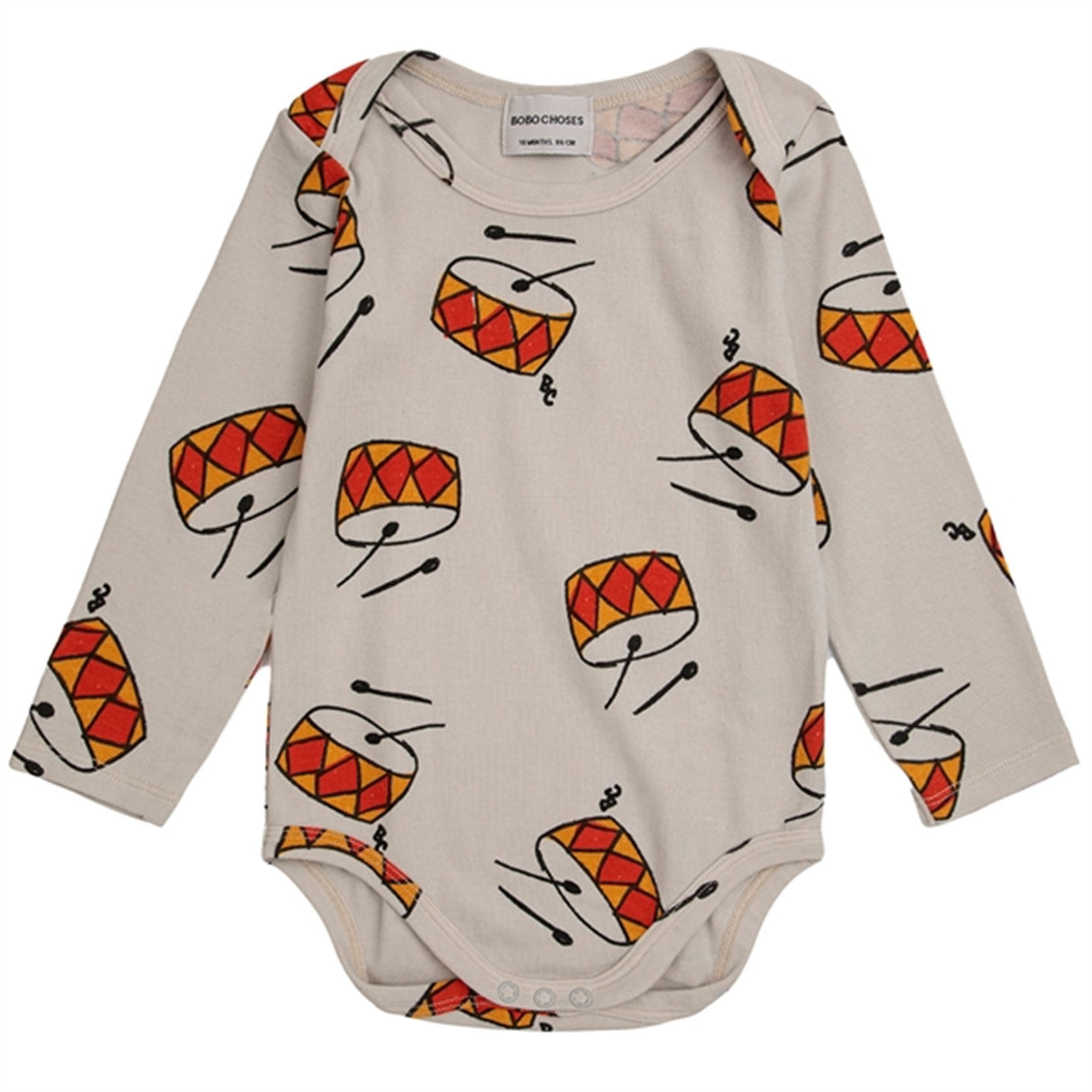 Bobo Choses Bebis Play The Drum All Över Body Long Sleeve Beige