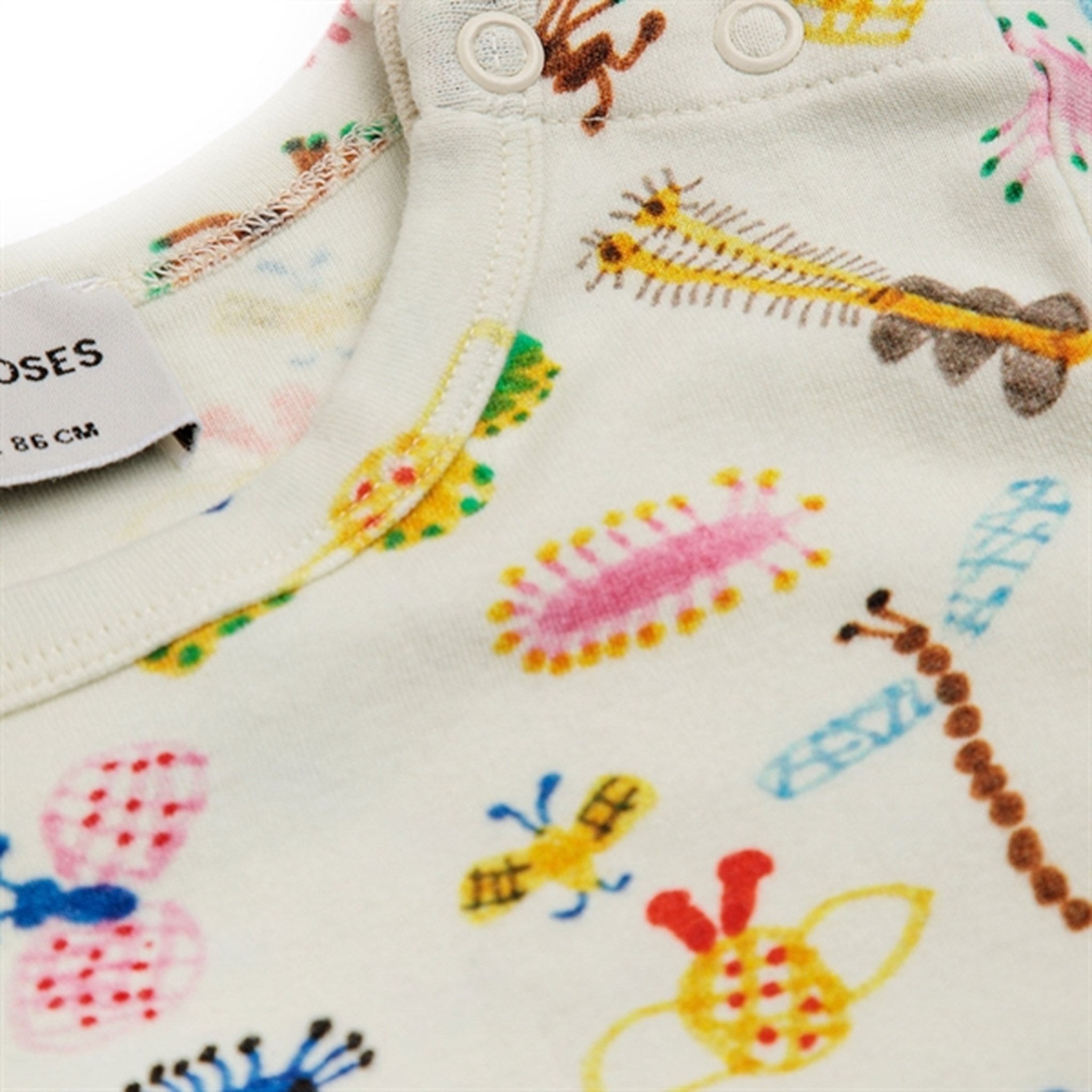 Bobo Choses Bebis Funny Insects All Över Body Short Sleeve Offwhite 2
