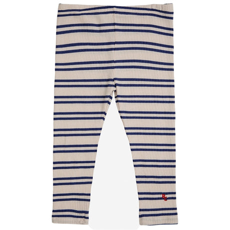 Bobo Choses Bebis Blue Stripes Leggings Offwhite