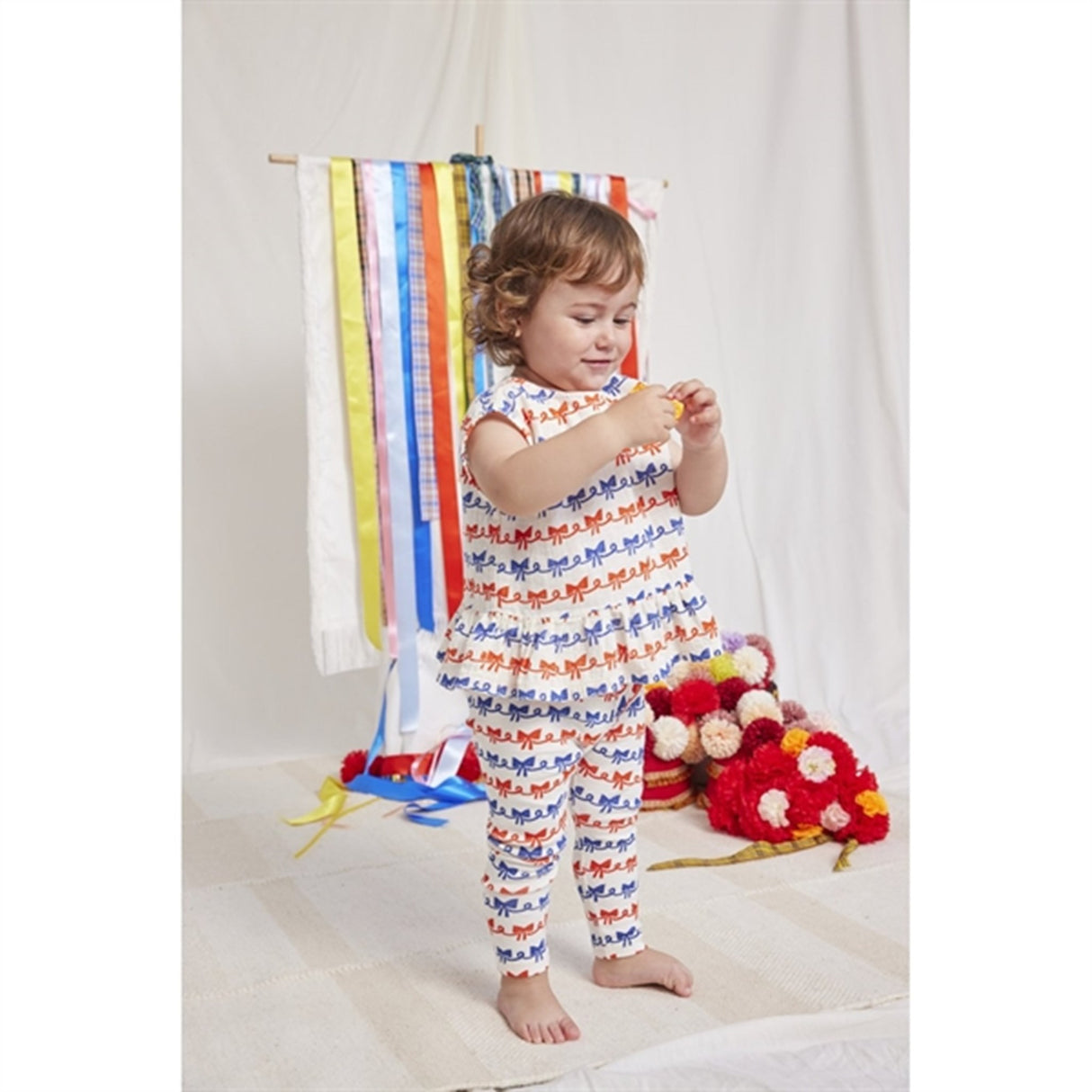 Bobo Choses Bebis Ribbon Bow All Över Leggings Offwhite 2