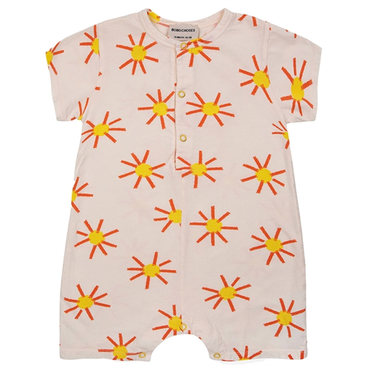 Bobo Choses Bebis Sun All Över Playsuit Short Sleeve Offwhite