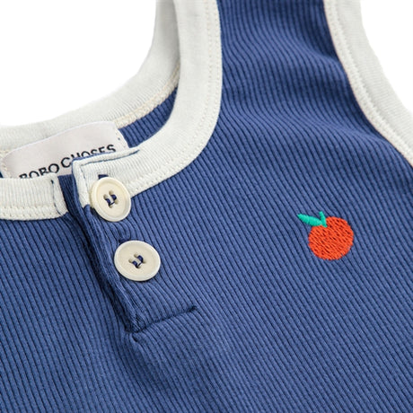 Bobo Choses Bebis Tomato Playsuit Sleeveless Navy Blue 2