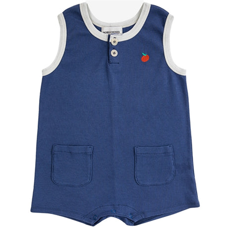 Bobo Choses Bebis Tomato Playsuit Sleeveless Navy Blue