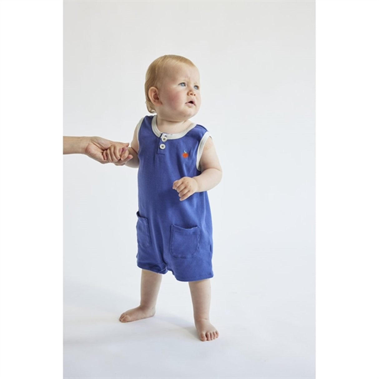 Bobo Choses Bebis Tomato Playsuit Sleeveless Navy Blue 4