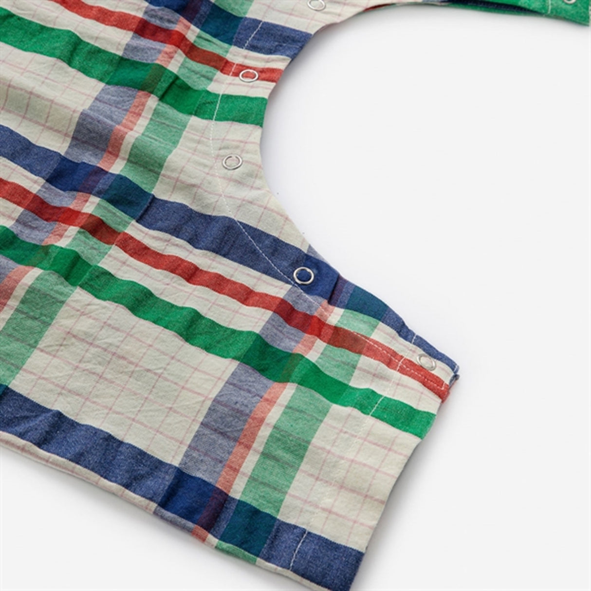 Bobo Choses Bebis Madras Checks Woven Overall Short Sleeve Multicolor 5