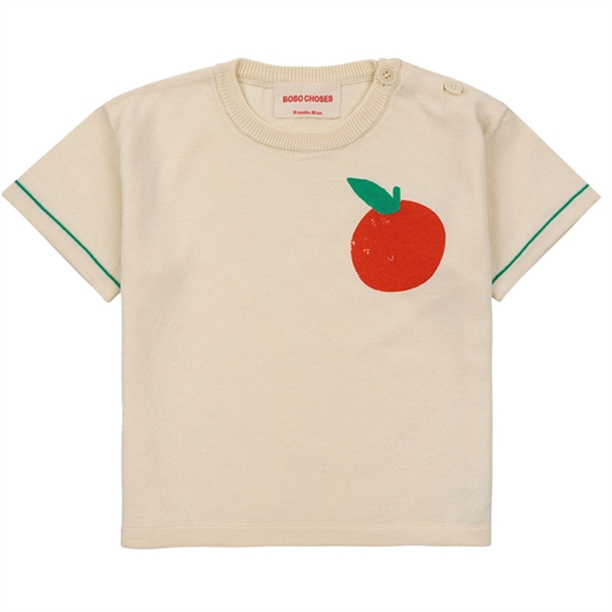 Bobo Choses Bebis Tomato Knitted T-Shirt Offwhite
