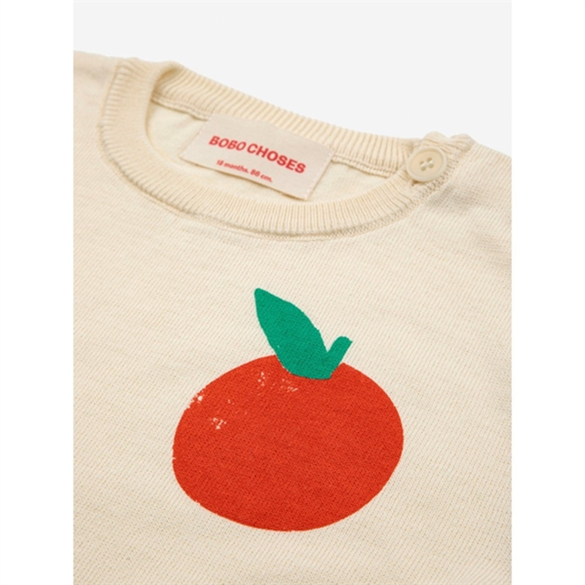 Bobo Choses Bebis Tomato Knitted T-Shirt Offwhite 3