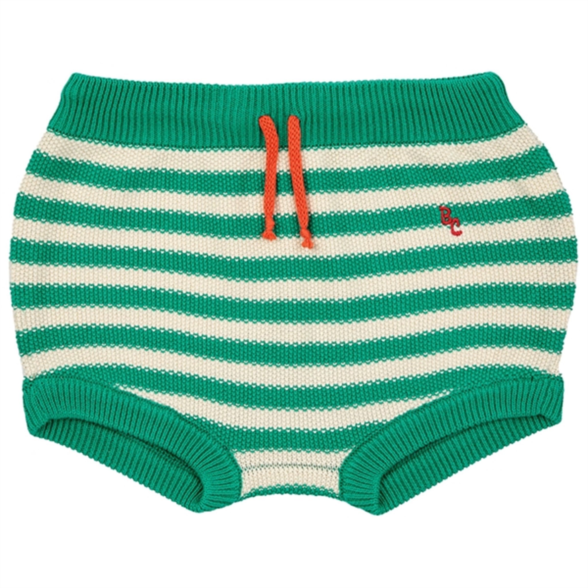 Bobo Choses Bebis Stripes Knitted Culotte Green