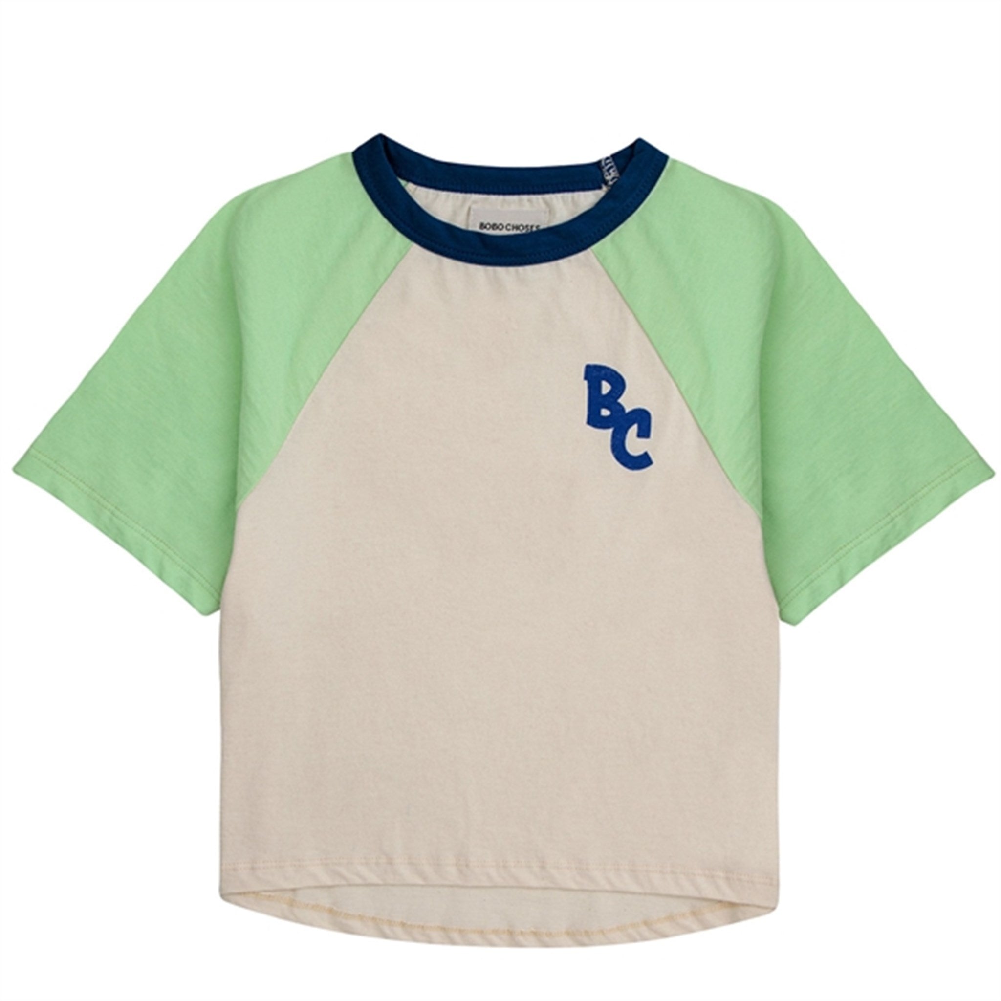 Bobo Choses Bc Color Block Raglan Sleeves T-Shirt Jade Green