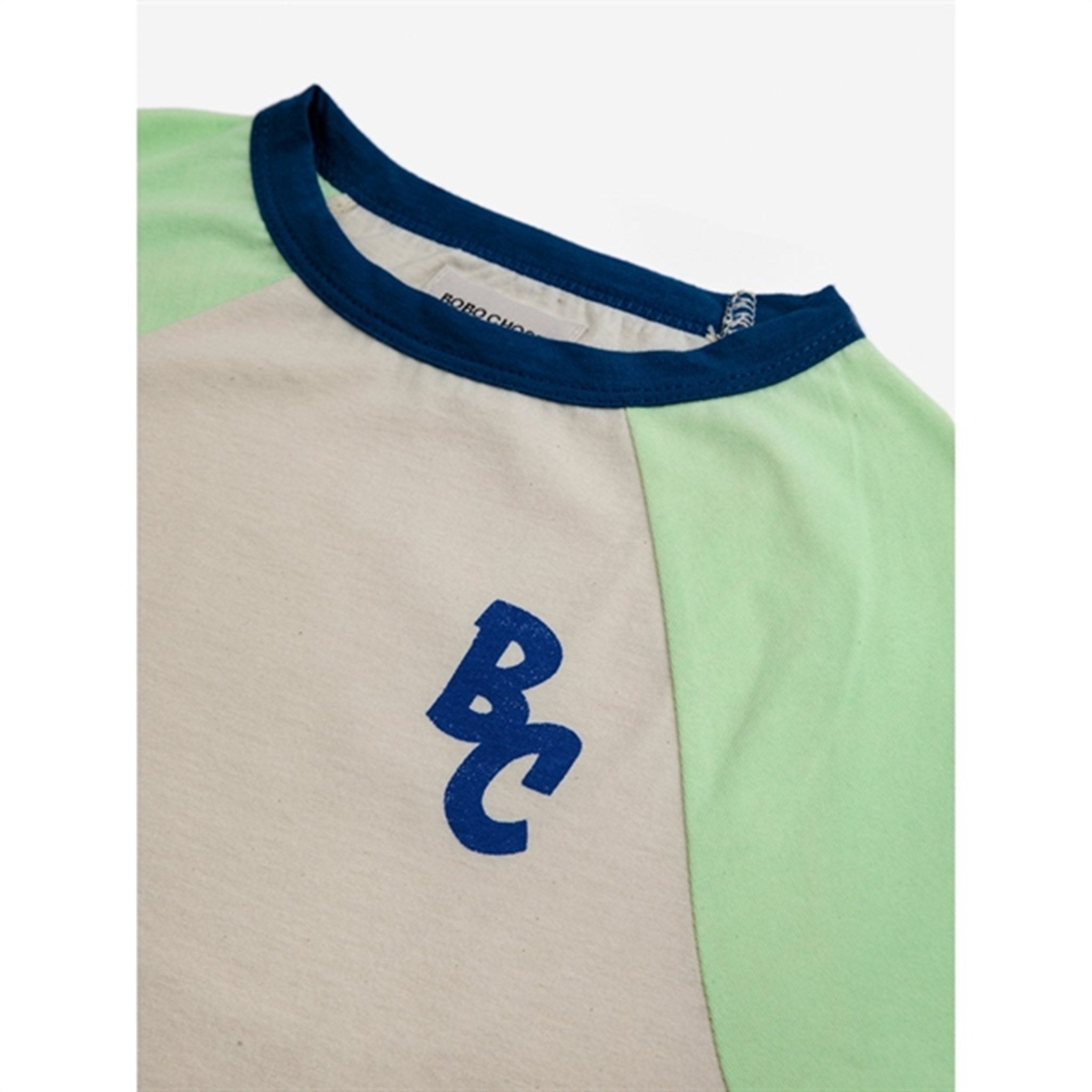 Bobo Choses Bc Color Block Raglan Sleeves T-Shirt Jade Green 2