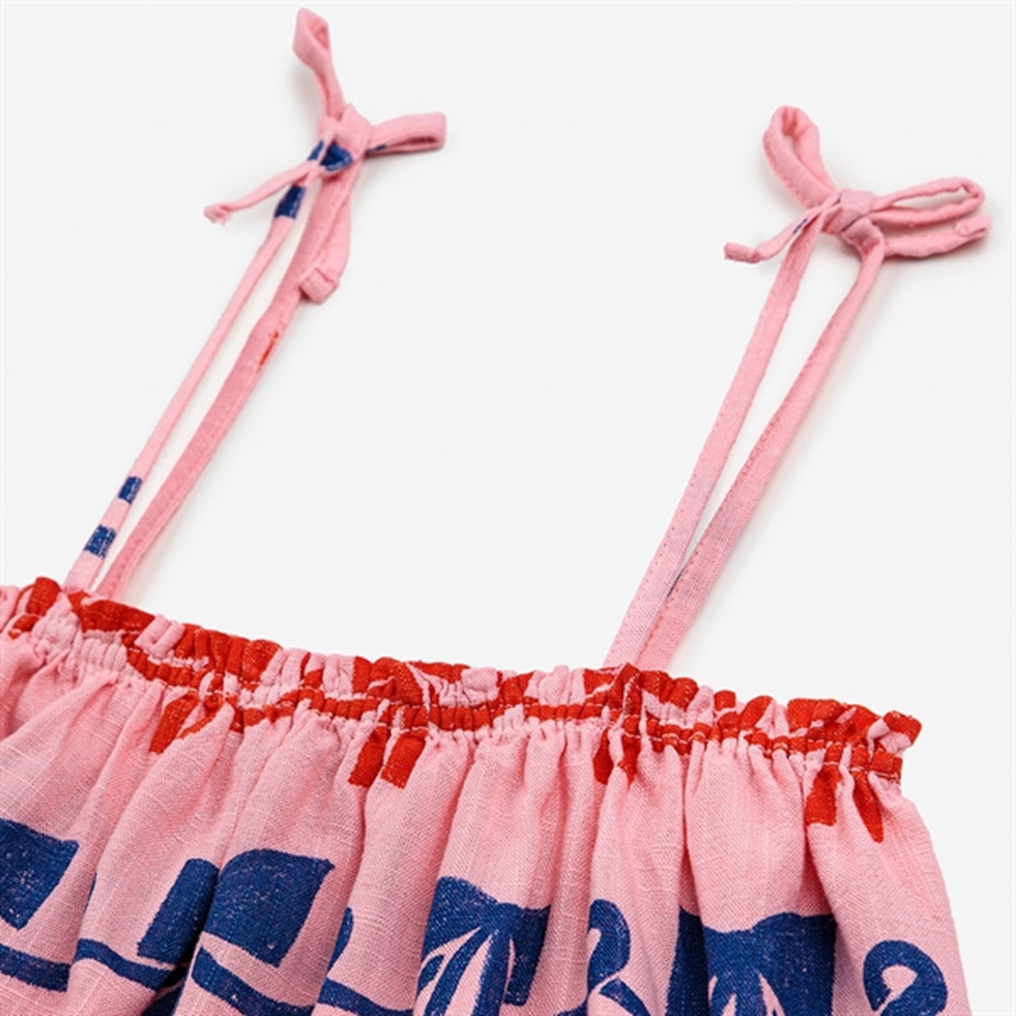 Bobo Choses Ribbon Bow All Över Woven Tank Topp Pink 2