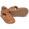 Pom Pom Begyndersandal Drop Kardborreband Camel