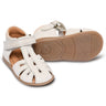 Pom Pom Begyndersandal Drop Kardborreband Offwhite