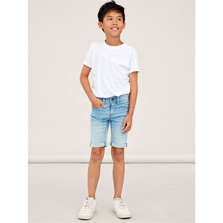 Name it Light Blue Denim Silas Slim Denim Shorts Noos 2