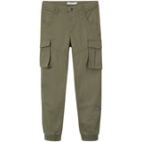 Name it Deep Lichen Green Ryan Cargo Twill Byxor Noos