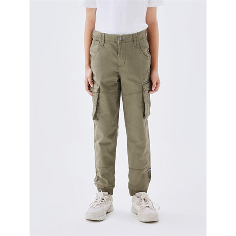 Name it Deep Lichen Green Ryan Cargo Twill Byxor Noos