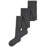 Name it Dark Grey Melange Rib Strumpbyxor 2-pack Noos