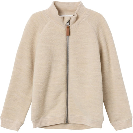 Name it White Pepper Wmino Ull Brushed Cardigan