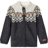 Name it Blue Graphite Wriss Ull Stickat Cardigan