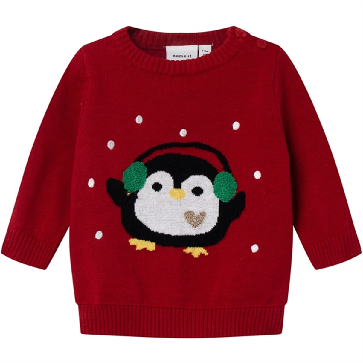 Name it Jester Red Radeer Stickad Tröja