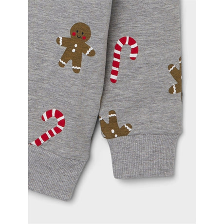 Name it Grey Melange Richrist Sweatshirt