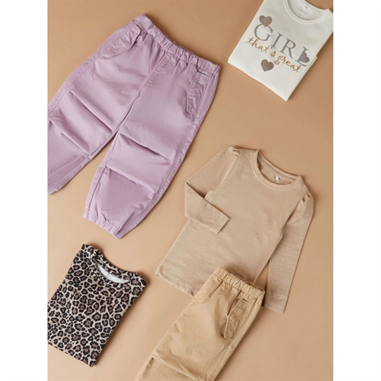 Name it Lavender Mist Bella Twill Cargo Byxor 2