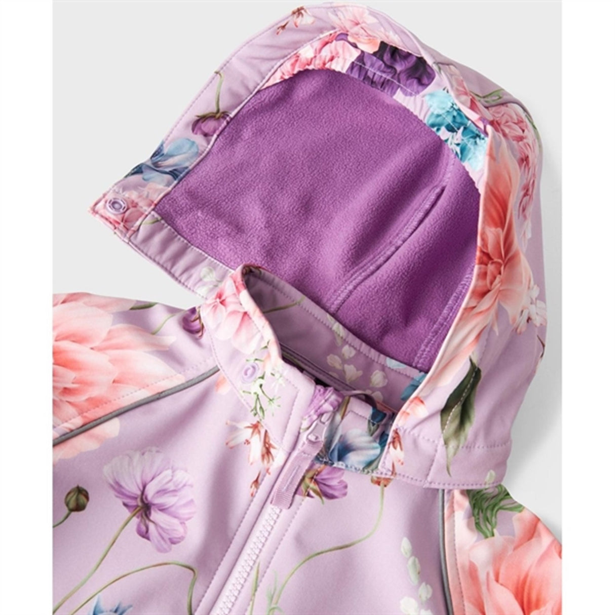 Name it Orchid Bloom Alfa08 Softshell Vinteroverall Multi Flower 3