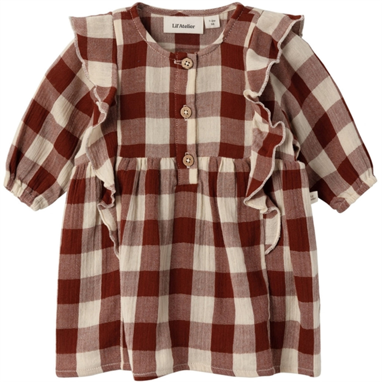 Lil'Atelier Fired Brick Rosali Body Klänning