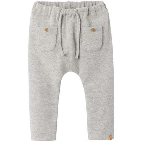 Lil'Atelier Grey Melange Thor Loose Byxor