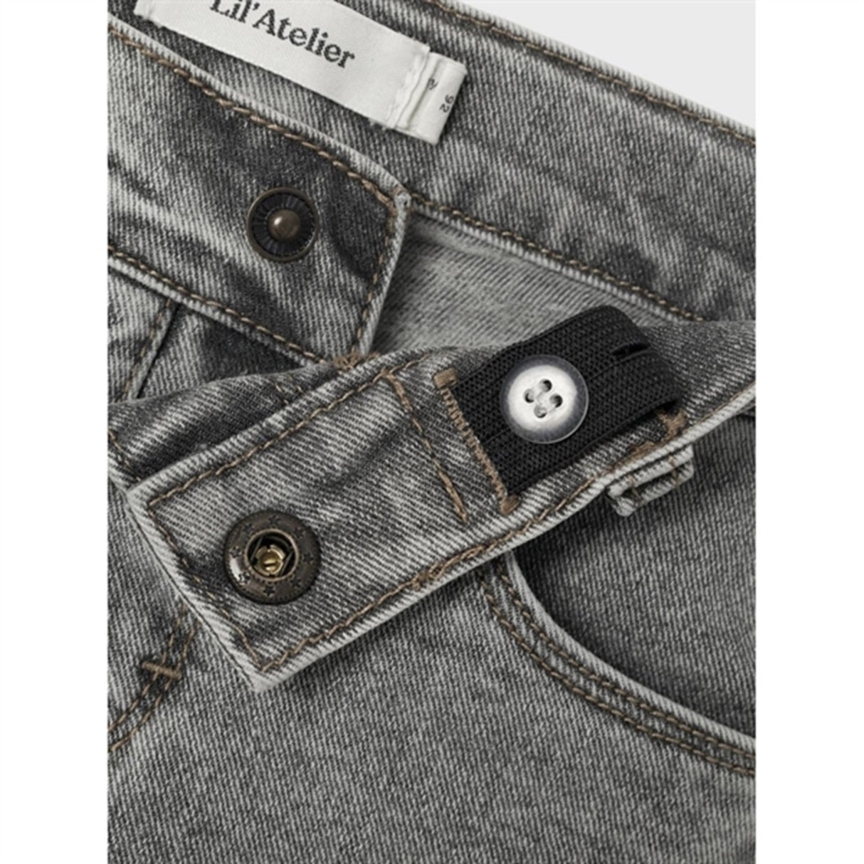 Lil'Atelier Light Grey Denim Ben Jeans 4