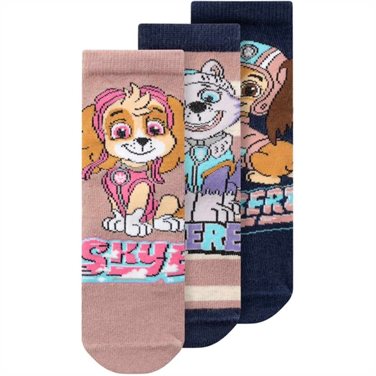 Name it Deauville Mauve Stripe Jusa Paw Patrol Strumpor 3-pack