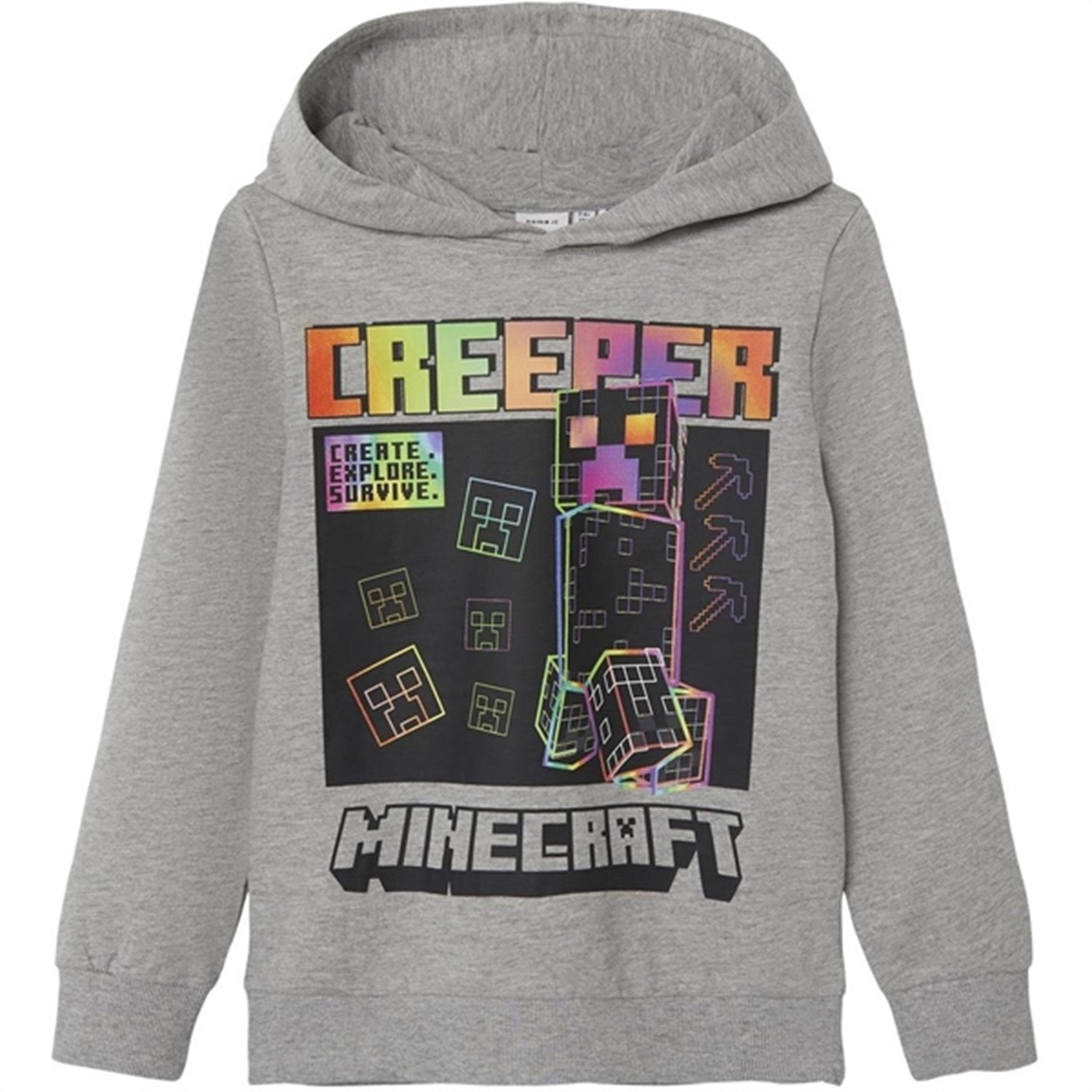 Name it Grey Melange Jiz Minecraft Sweatshirt