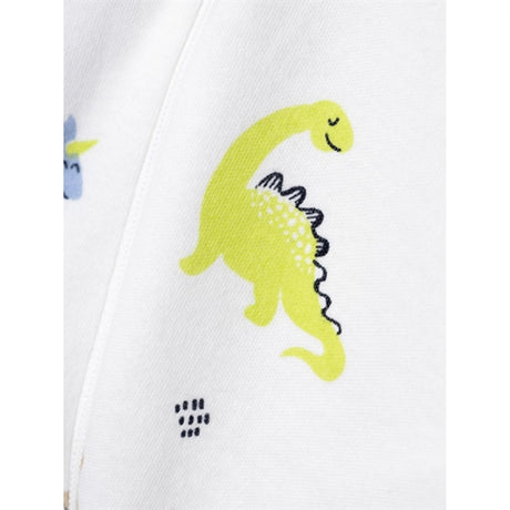 Name it Bright White Wild Lime Dino Nattdräkt med Dragkedja Noos 2