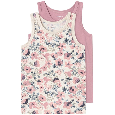 Name it Nostalgia Rose Flower Tank Topp 2-pack Noos