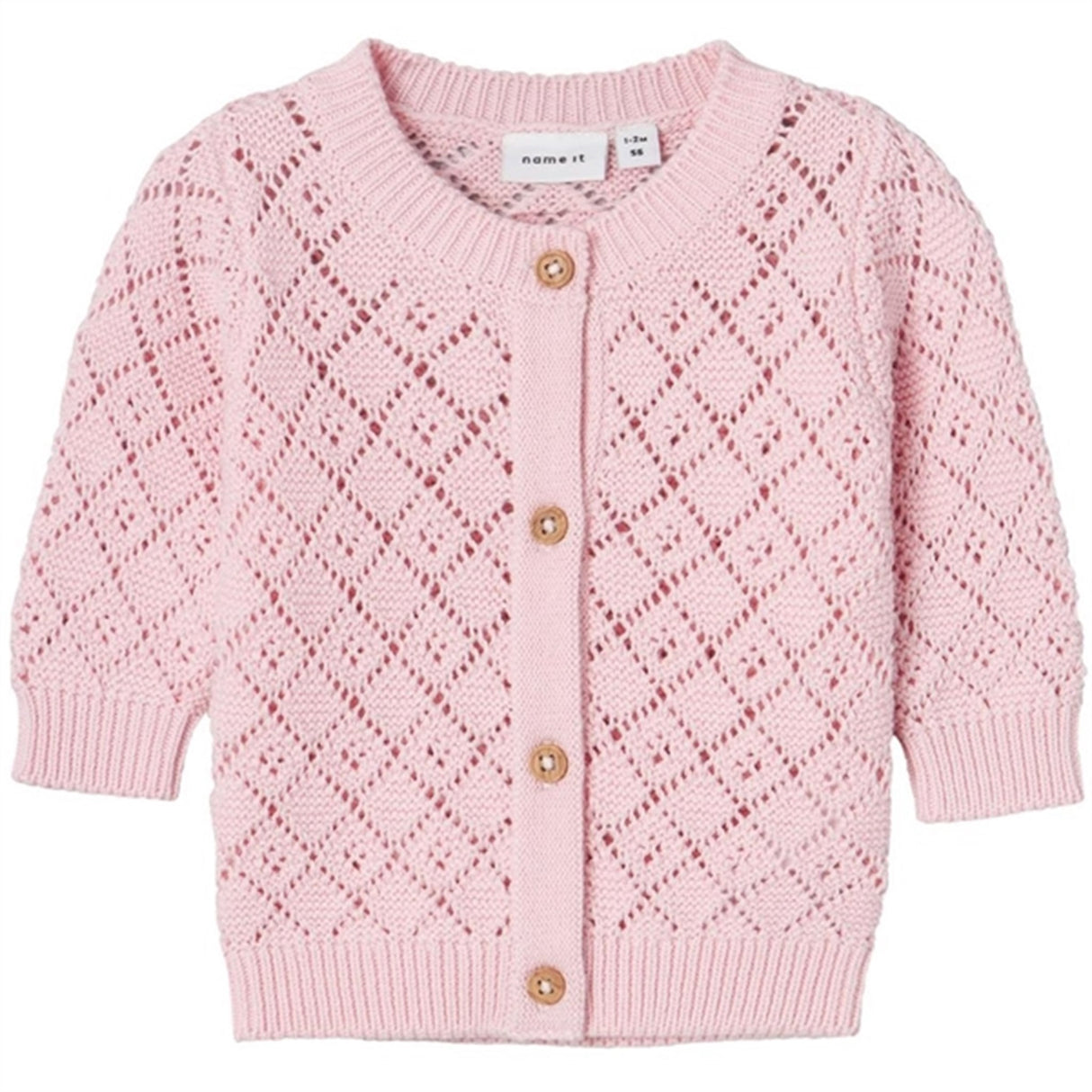 Name it Parfait Pink Desina Stickat Cardigan