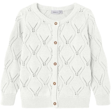Name it Bright White Fopolly Stickat Cardigan